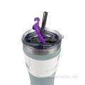 590ml Plastic Lid With Straw Vacuum Cup